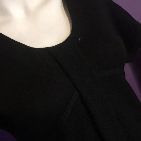 Loft Black scoopneck dress. SP - Picture 6 of 8
